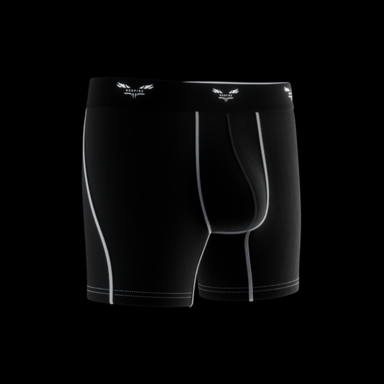 Mens hybrid underwear boxer briefs with ergonomic support pouch