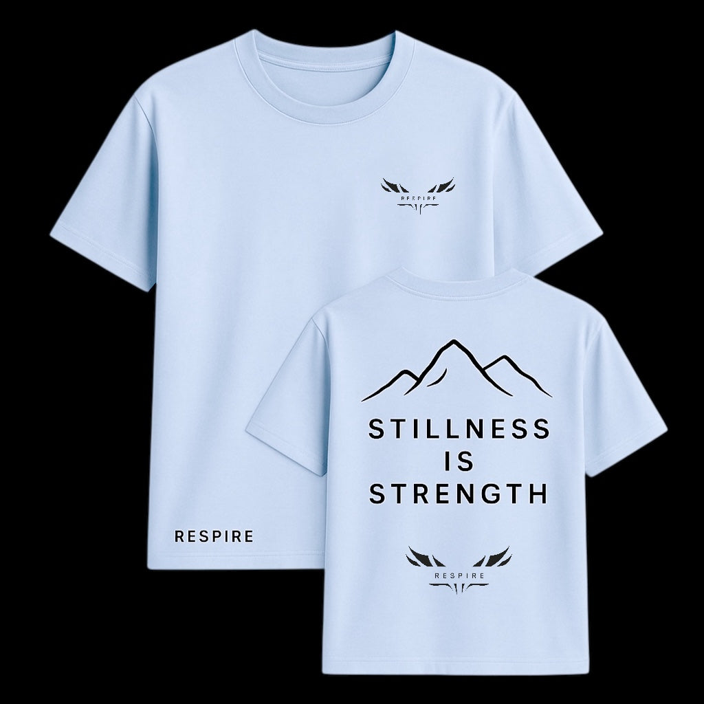 Premium Stillness Is Strength Tee lifestyle image