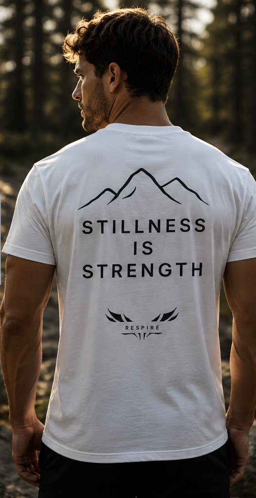 Stillness Is Strength Tee back view